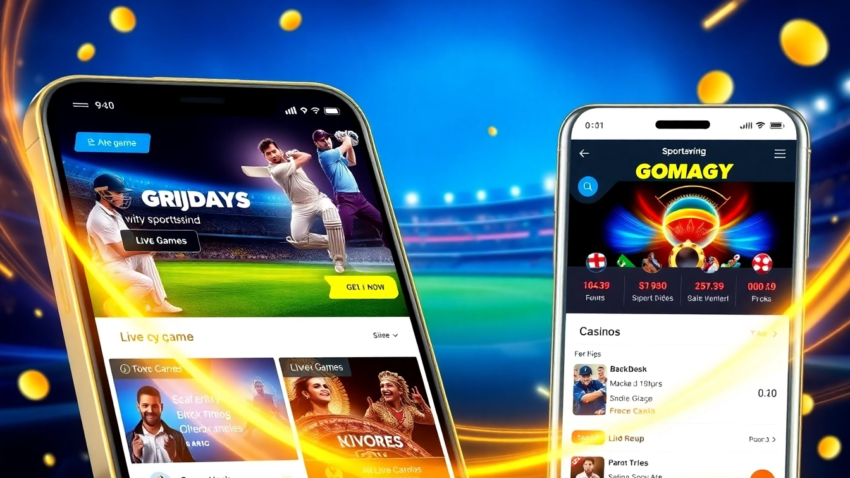 Gold365 online betting platform with sleek sportsbook and casino interface, emphasizing trust and excitement for Indian users.
