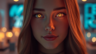 Realistic ai girlfriend engaging in a heartfelt digital conversation, highlighting emotional connection and unfiltered chat capabilities.