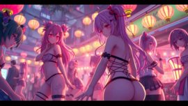 Vivid AI generated hentai with expressive characters in a fantasy setting, showcasing detailed art and vibrant colors for immersive experience.