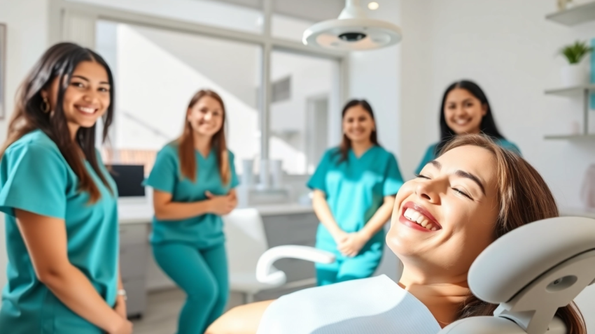 Ventura Bright Dental team providing friendly dental care in a modern clinic setting in Ventura CA